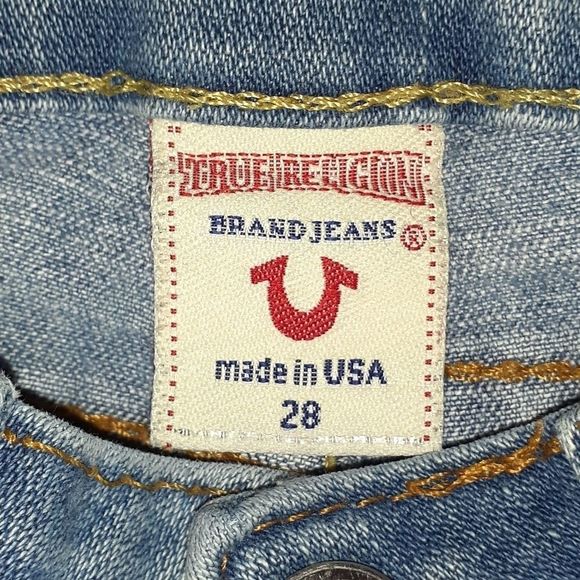 True Religion Johnny Light‎ Wash Straight Leg Jeans - Picture 2 of 8